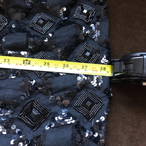 Adrienne Vittadini Beaded Black Vintage Long Sleeves Heavy Blouse 100% Silk Sz M - Picture 11 of 12